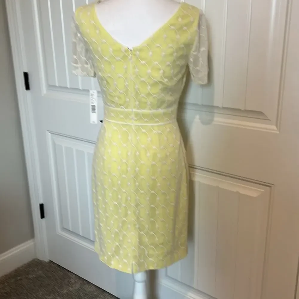 NWT $169 Antonio Melani Alexa Dress Garden lace 2 XS Yellow wedding cocktail NEW